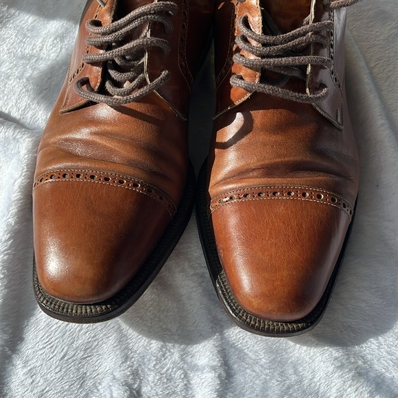 100% leather Mariano Campanile men’s oxfords size 8.5 IT which is US Mens 9.5 - Picture 7 of 13
